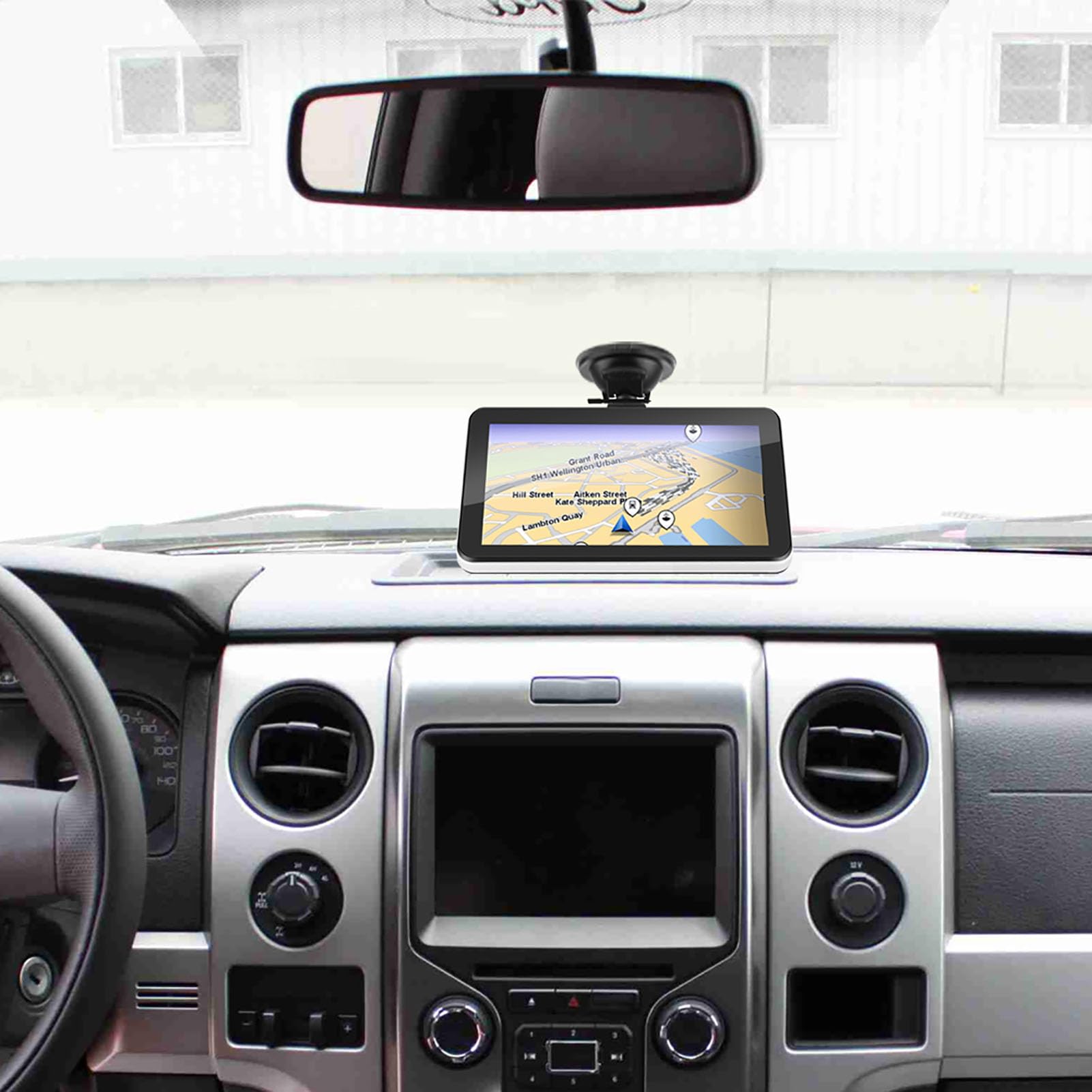 Tbest samochodowa nawigacja GPS, 7-calowy ekran dotykowy przenośna nawigacja samochodowa nawigacja GPS 128M 8GB FM z bezpłatną mapą (Europa)