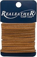 Vista 1 de Realeather Crafts Latigo Lace.125" por 4 yd Carded, Chieftan", marrón (ROC04-0260)