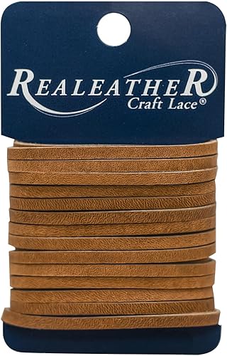 "Realeather Crafts Latigo Lace.125" por 4 yd Carded, Chieftan", marrón (ROC04-0260)