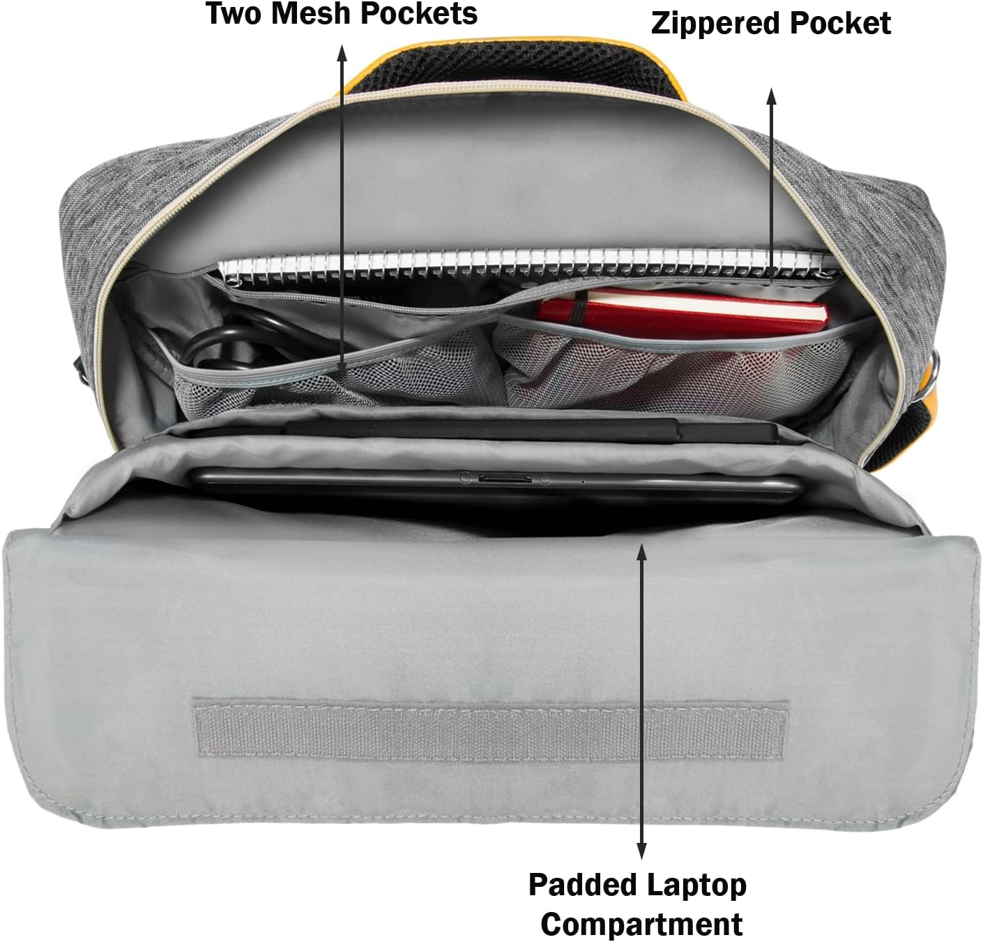 BPC Convertible Messenger Backpack for 13-Inch Laptops – Multi-Functional Travel & Work Bag with Adjustable Straps, Earphone Slot, Hidden Backpack Harness (Gray)