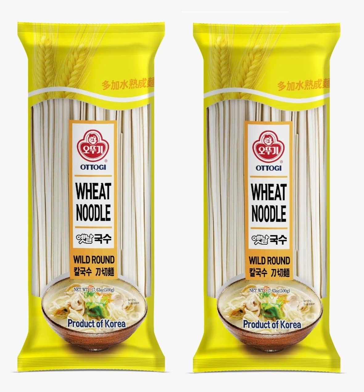 Ottogi Wild Round Wheat Noodle 500 g