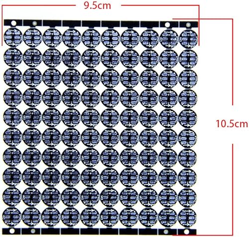 Miniatura 3 de ALITOVE 100 unids WS2812B direccionable 5050 Smart RGB LED Pixel Light on Black Heat Sink PCB Board 5V DC Compatible con Raspberry Pi para proyecto