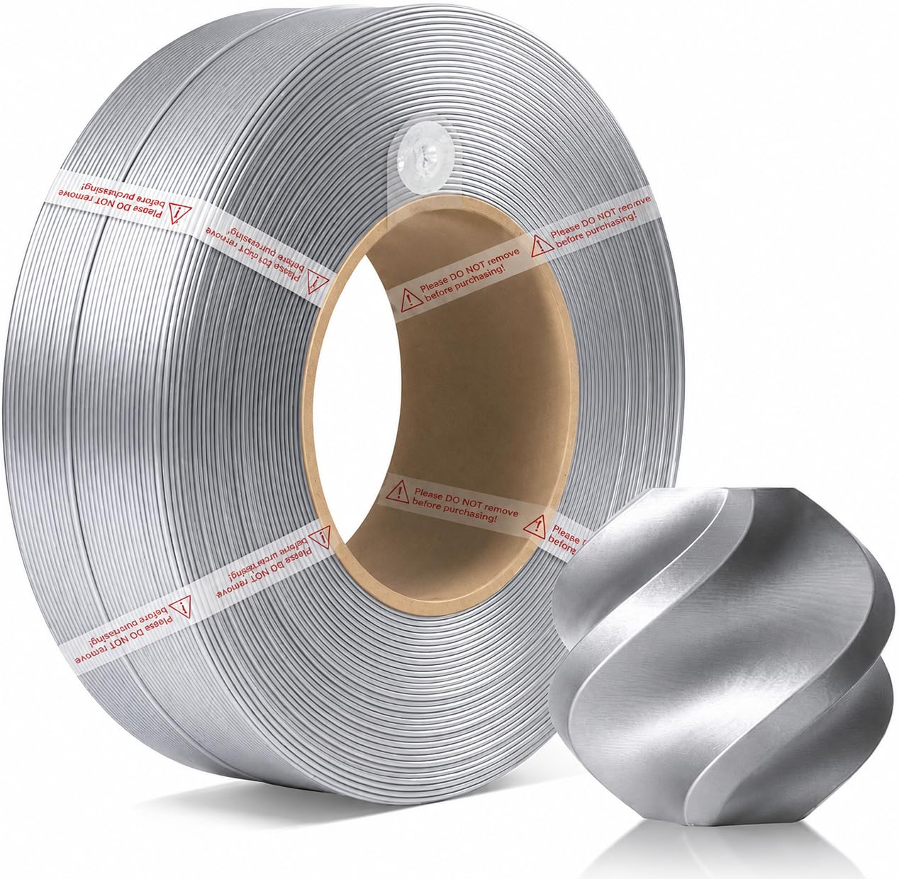 3IDEA Bambu Lab PLA Silk+ 3D Printer Filament 1.75mm, High-Speed, Silk Gloss Finish, AMS Compatible, Vacuum Sealed, Dimensional Accuracy ±0.02mm, Without Spool, 1KG, Silver-image-29
