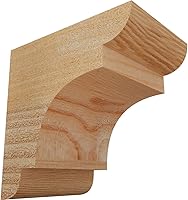 Vista 22 de Ekena Millwork COR04X12X12NEB00RWR 4 pulgadas de ancho x 12 pulgadas de profundidad x 12 pulgadas de alto New Brighton Rough Sawn Corbel, cedro rojo