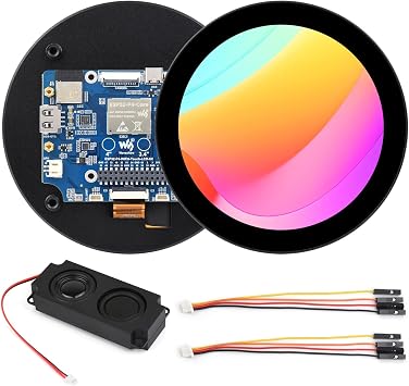 Waveshare ESP32-P4 4inch WIFI6 Round Touch Display Development Board, 720 720, 170 Viewing Angle, Optical Bonding Toughened Glass, Onboard Dual Microphones, Support Wi-Fi 6 / Bluetooth 5 LE