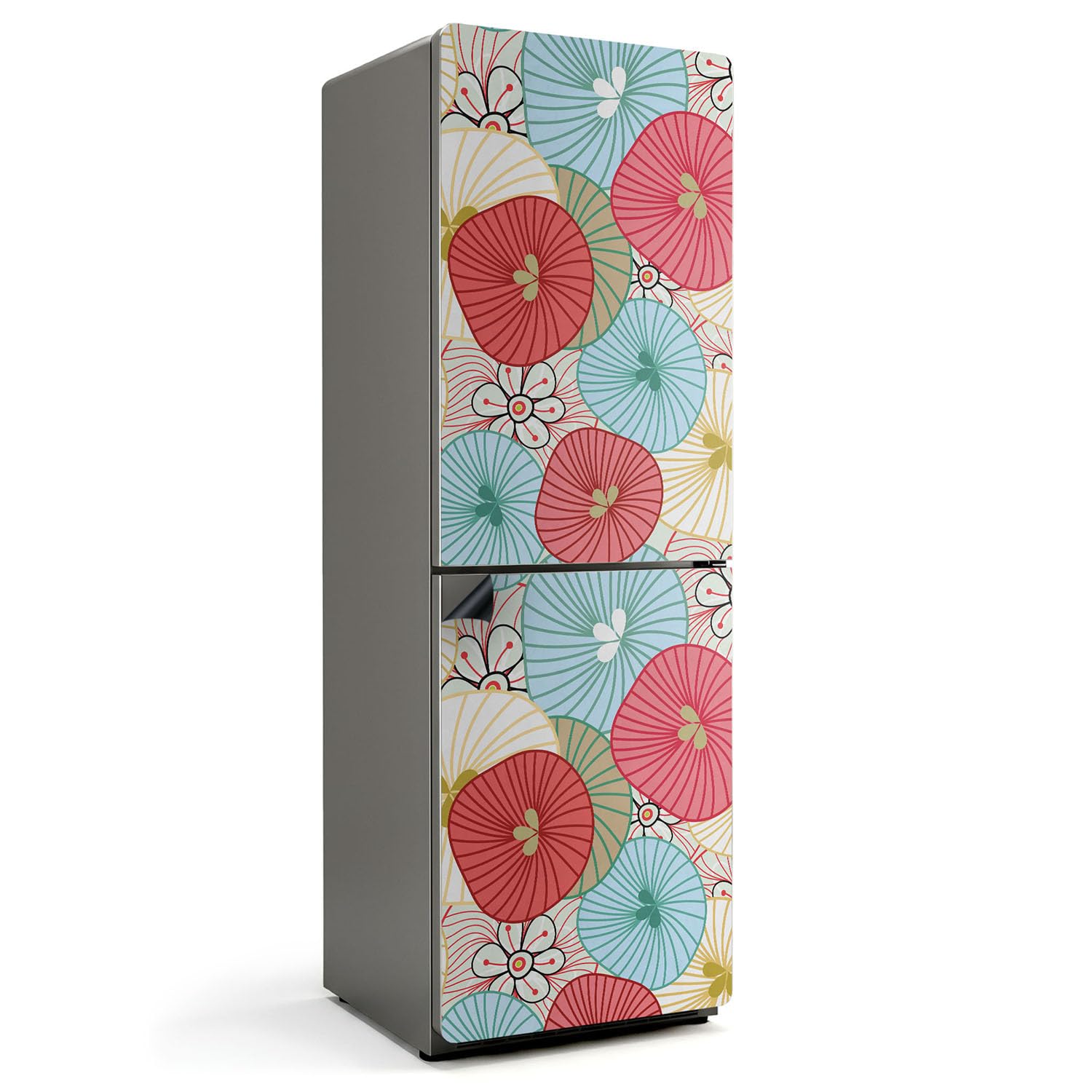 Tapis de cuisine magnétique à fleurs pour la rénovation de pièce