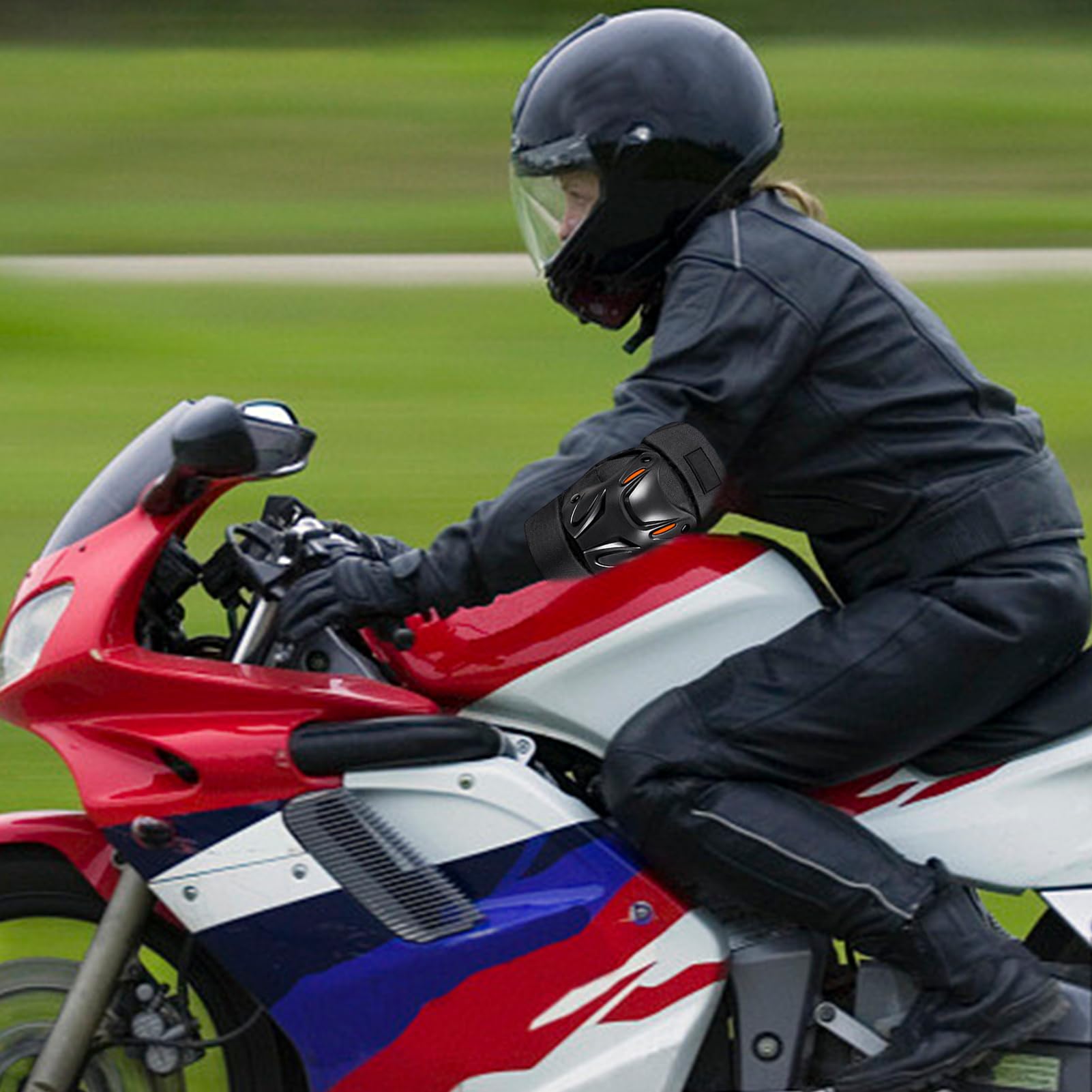 Ginocchiere per moto, riflettenti, protezioni per gomitiere, ginocchiere, per motociclismo e corse