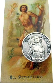 St Sebastian Prayer Set with Metal Token and Holy Card Patron Saint of Athletes