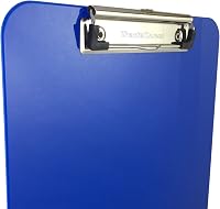 Trade Quest 12-Pack Blue Plastic Letter Size Clipboards - Durable Low Profile Clip, Stackable for Office School Home