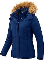 Wantdo Women's Waterproof Ski Jacket Hooded Warm Snow Coat for Skiing Snowboarding Hiking Winter Parka 10K Waterproof