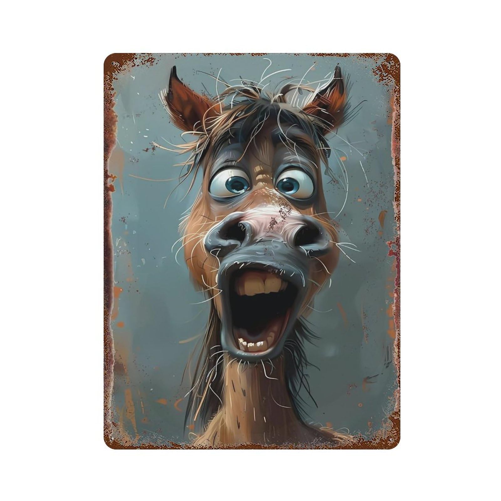Yhgertku Style Funny Retro Animal Wall Art Retro Iron Vintage Metal Tin Sign Poster Modern Decor For Living Rooms Gift 40X30cm
