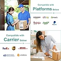 Vista 77 de MFLABEL 2x4 Shipping Labels - 25 Sheets (250 Labels) for Laser & Inkjet Printers, 10-UP FBA Address Stickers, Matte White Self-Adhesive Mailing