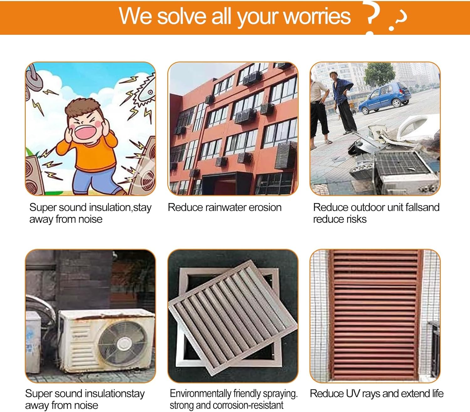 アルミ製 室外機カバー (ダークブラウン) 大型タイプ 110cm&times;60cm&times;80cm アルミエアコンカバー ルーバータイプ (Si