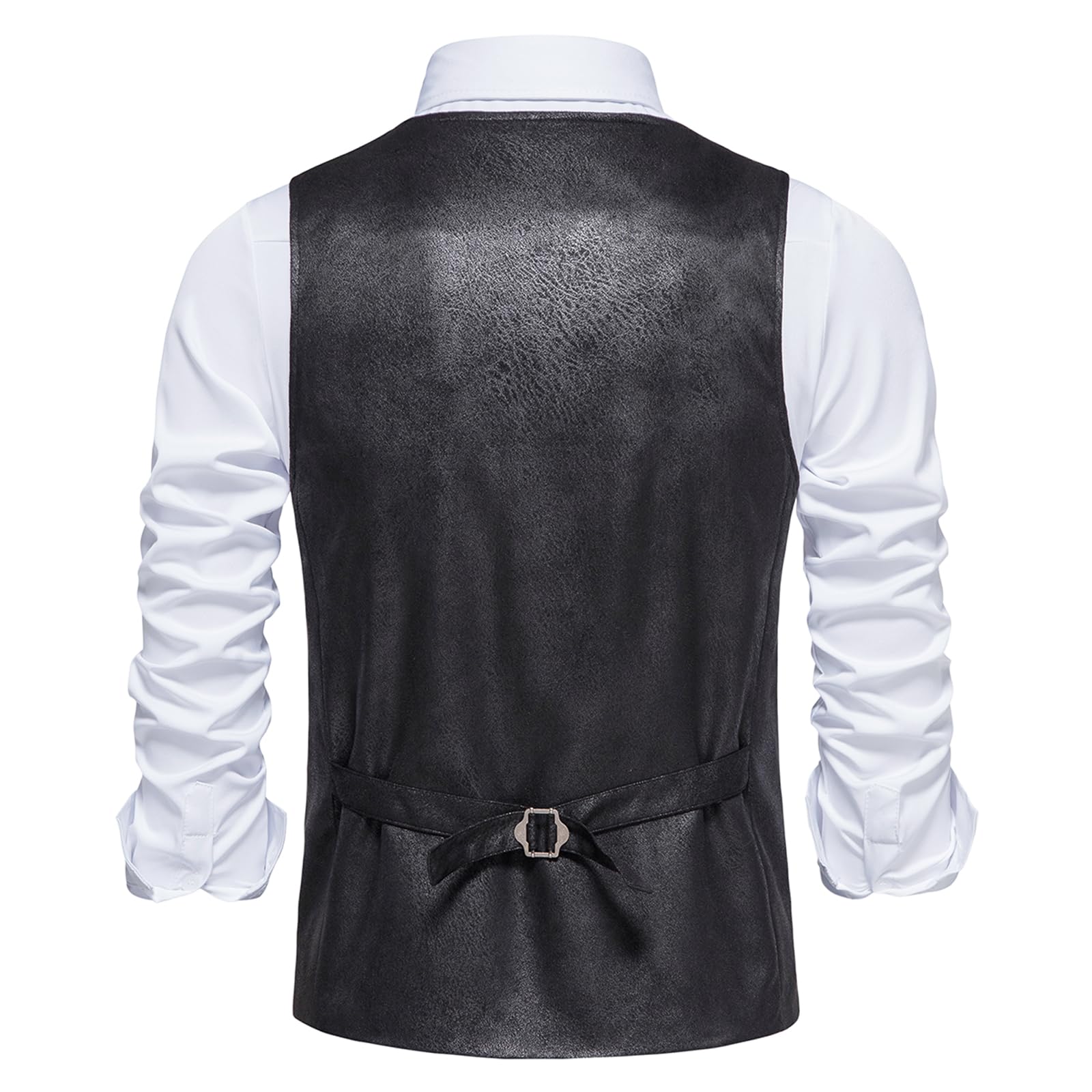 MakingDa Chaleco formal sin mangas con cuello en V para hombre, chaleco de vestir informal de negocios