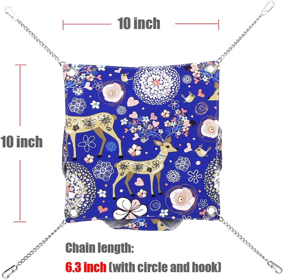 KINTOR Pet Double Bunkbed Cage Hammock Sleeper for Parrot Hamster Ferret Sugar Glider Rats mice chinchinlla Small Animals