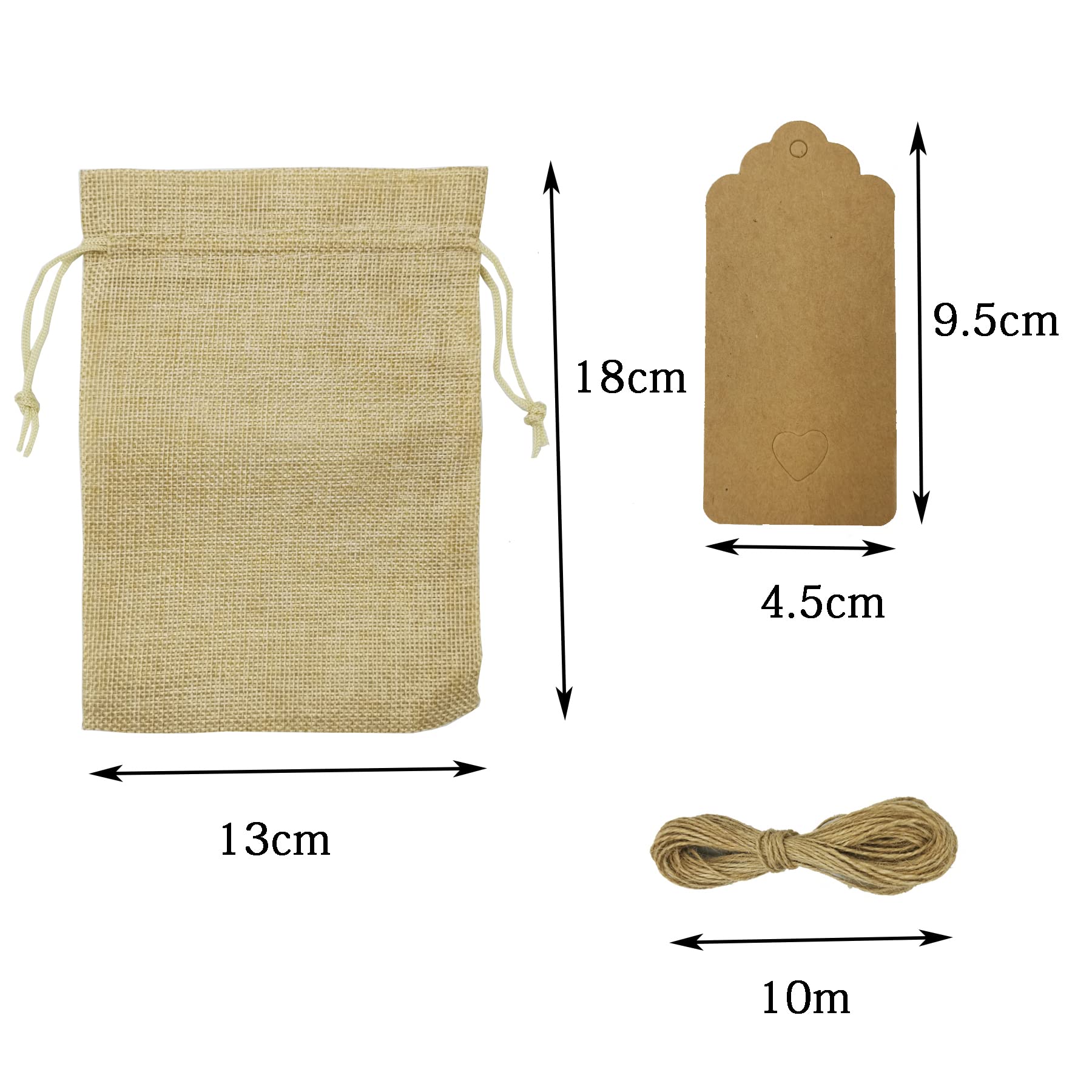 DUGYIRS 30 Pezzi Sacchi di Juta Sacchetti di Sacco con Coulisse Sacchettio Regalo di Iuta 13cmx18cm Piccolo Sacchetti Regalo per Gioielli Artigianali Festa Nozze(Giallo Chiaro)