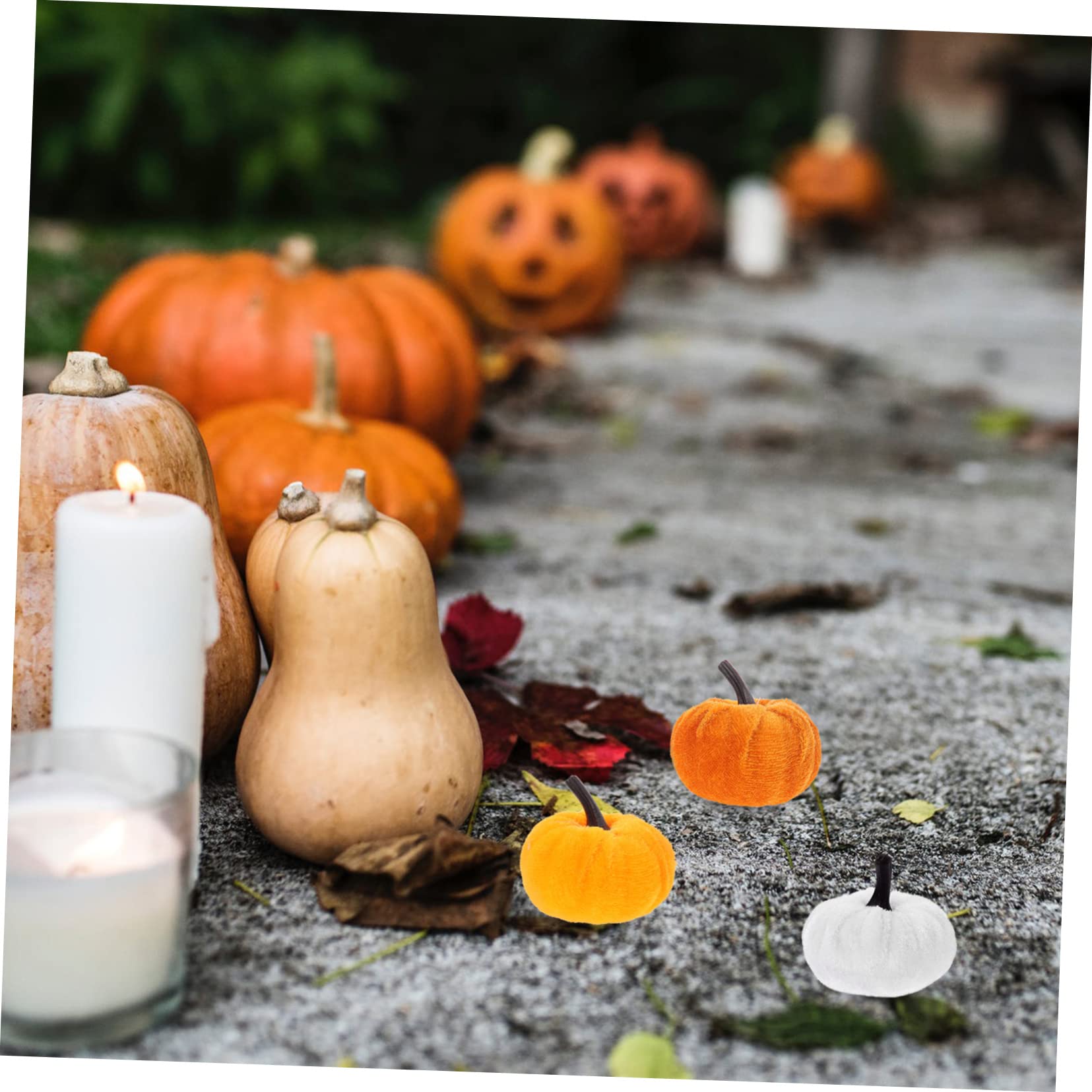 Ciieeo 40 STK Flanell-Kürbis Herbst-Imitat-Kürbis dekorativer Baumschmuck im Herbst Halloween Dekoration Halloween-Dekoration deko Festival- simulierter Schaum