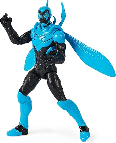 Miniatura 3 de DC Comics, Blue Beetle Figura de acción con alas, 12 pulgadas, fácil de posar, juguetes coleccionables de superhéroes para niños y niñas, a partir