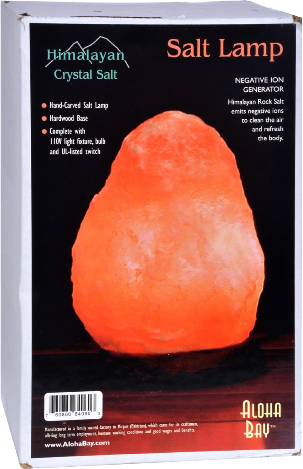 Himalayan Salt Crystal Lamp Small 7" to 8" - 1 Lamp