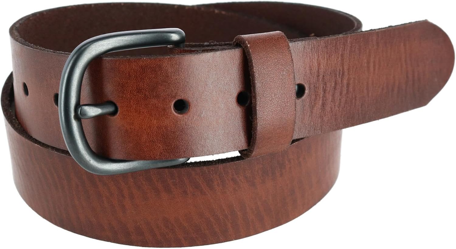 Wrangler Men's Vegetable Tanned Distressed Leather Belt, 42, Brown
