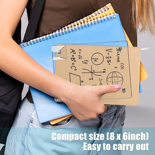 Miniatura 4 de Pizarra blanca acrílica esmerilada de 8 x 6 pulgadas, tableta de escritorio sin marco con soporte magnético flexible y marcadores, mini accesorios