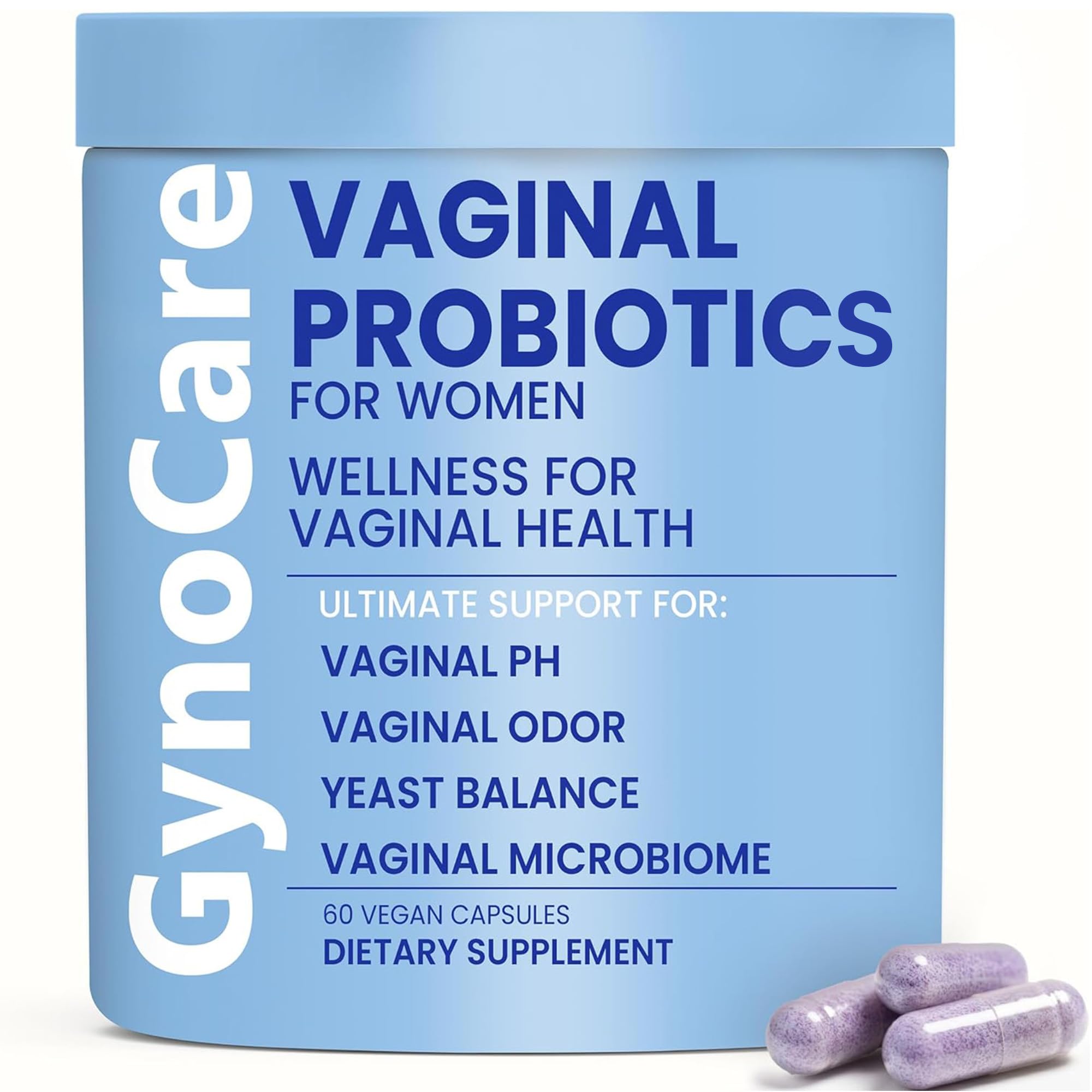 Vaginal Probiotics for Women pH Balance | Prebiotics & Probiotics for Women | Women's Welness for Vaginal Health | Odor Relief | 60 Capsules