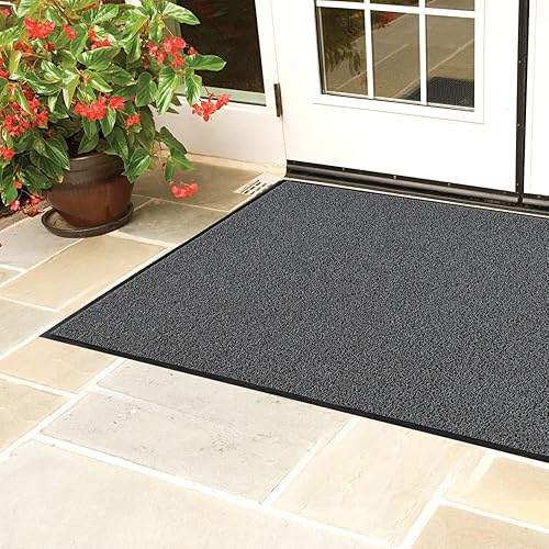 Miniatura 6 de American Floor Mats Malla de vinilo resistente para entrada, color rojo de 4 x 6 pies