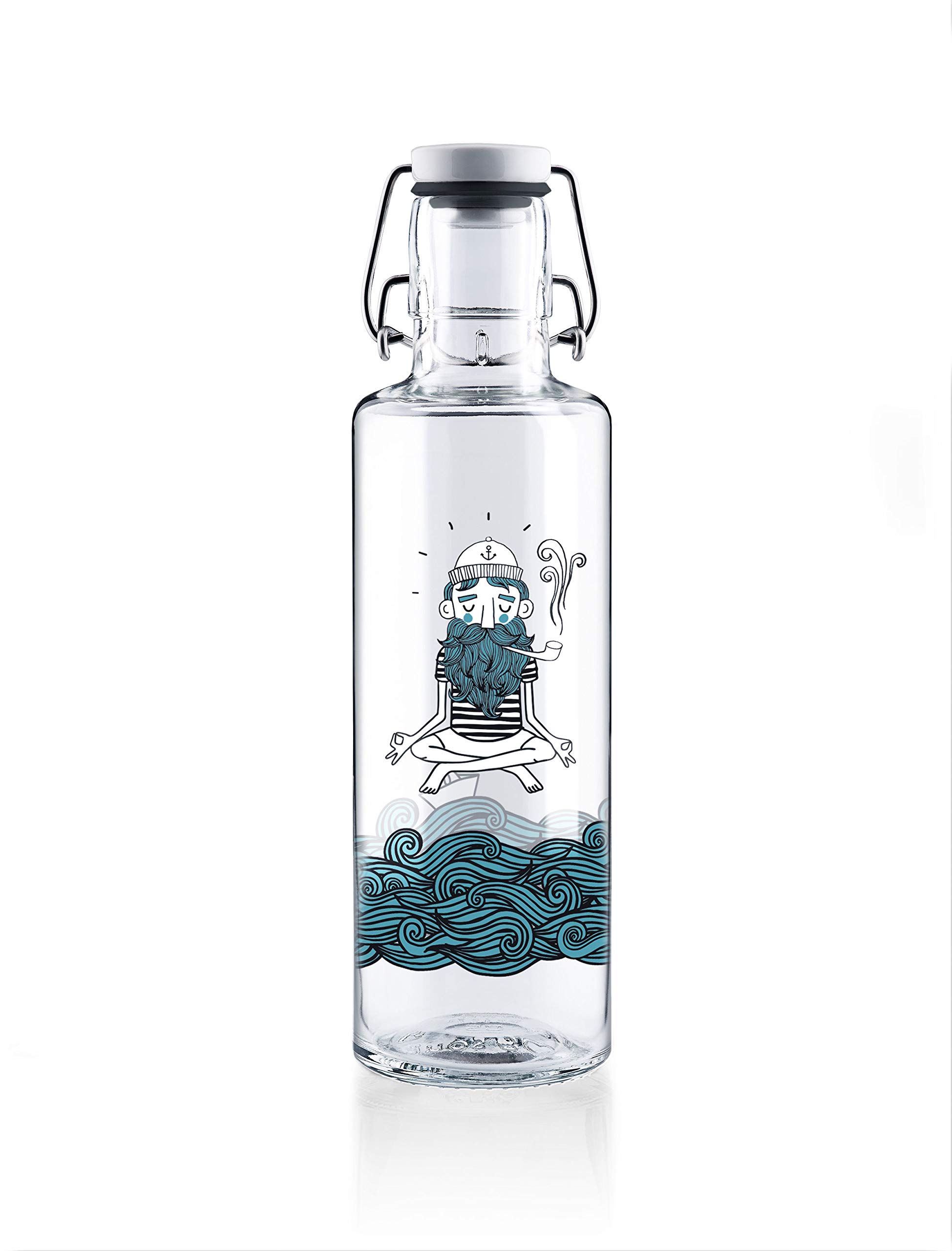 soulbottles0.6 l • Soulsailor • Glass Drinking Bottle • Plastic-Free, Sustainable, Vegan