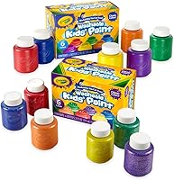 Crayola Washable Kids Paint Set 12ct - Classic & Glitter Colors, Non-Toxic Easter Basket Stuffer, Safe Arts & Crafts for Ages 3+ Amazon Exclusive