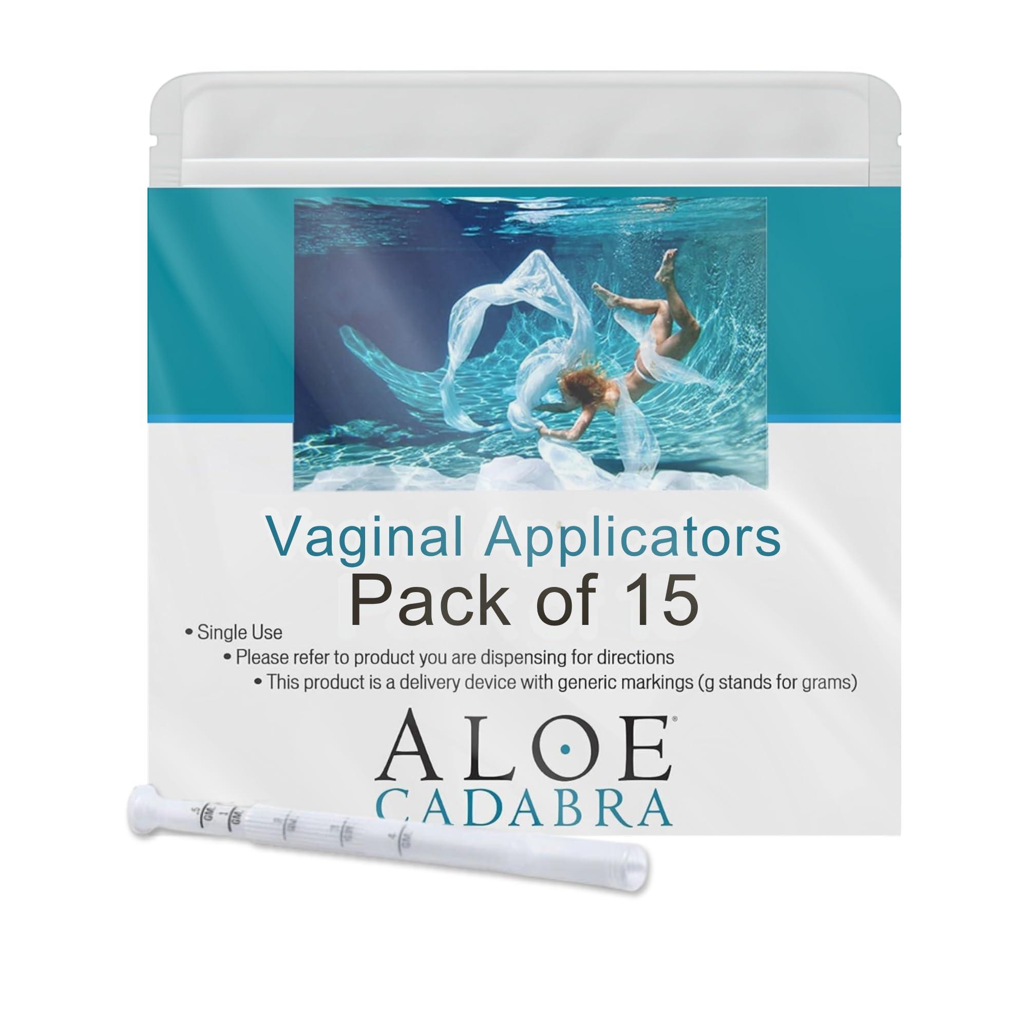 Aloe Cadabra Disposable Vaginal Applicators, Pack of 15
