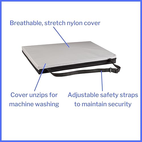 Miniatura 10 de McKesson Cojín de asiento para sillas de ruedas y silla de oficina, espumagel, 18 x 16 x 3 pulgadas, 1 unidad