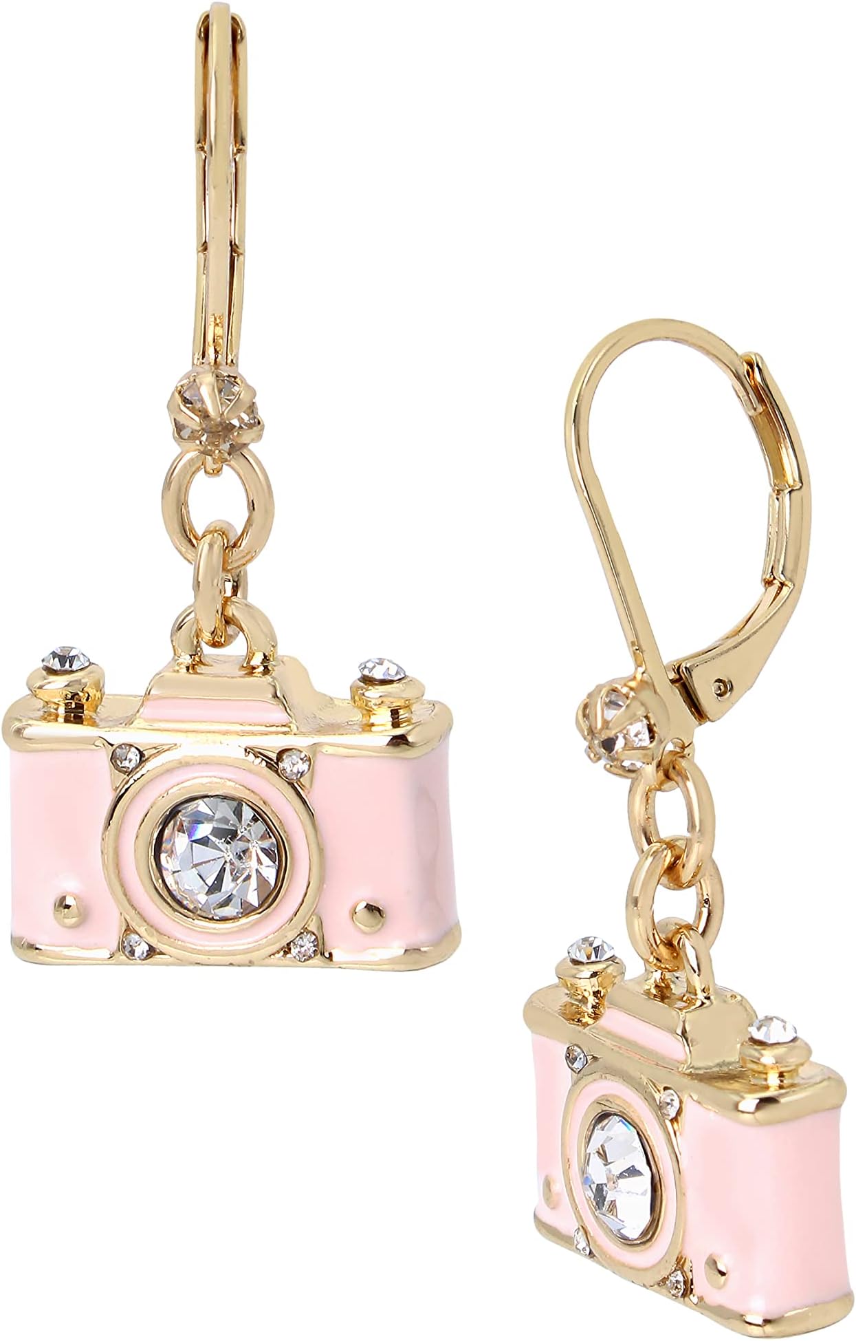 Betsey JohnsonCamera Lever Back Earrings