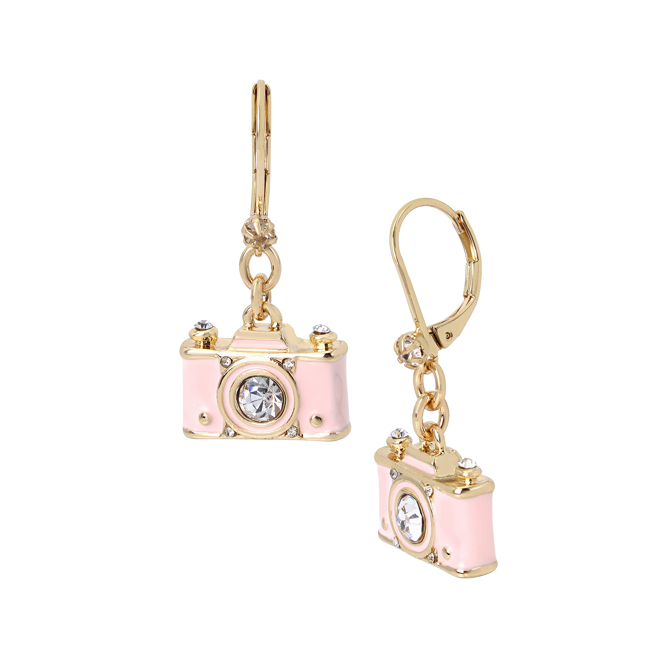 Betsey JohnsonCamera Lever Back Earrings