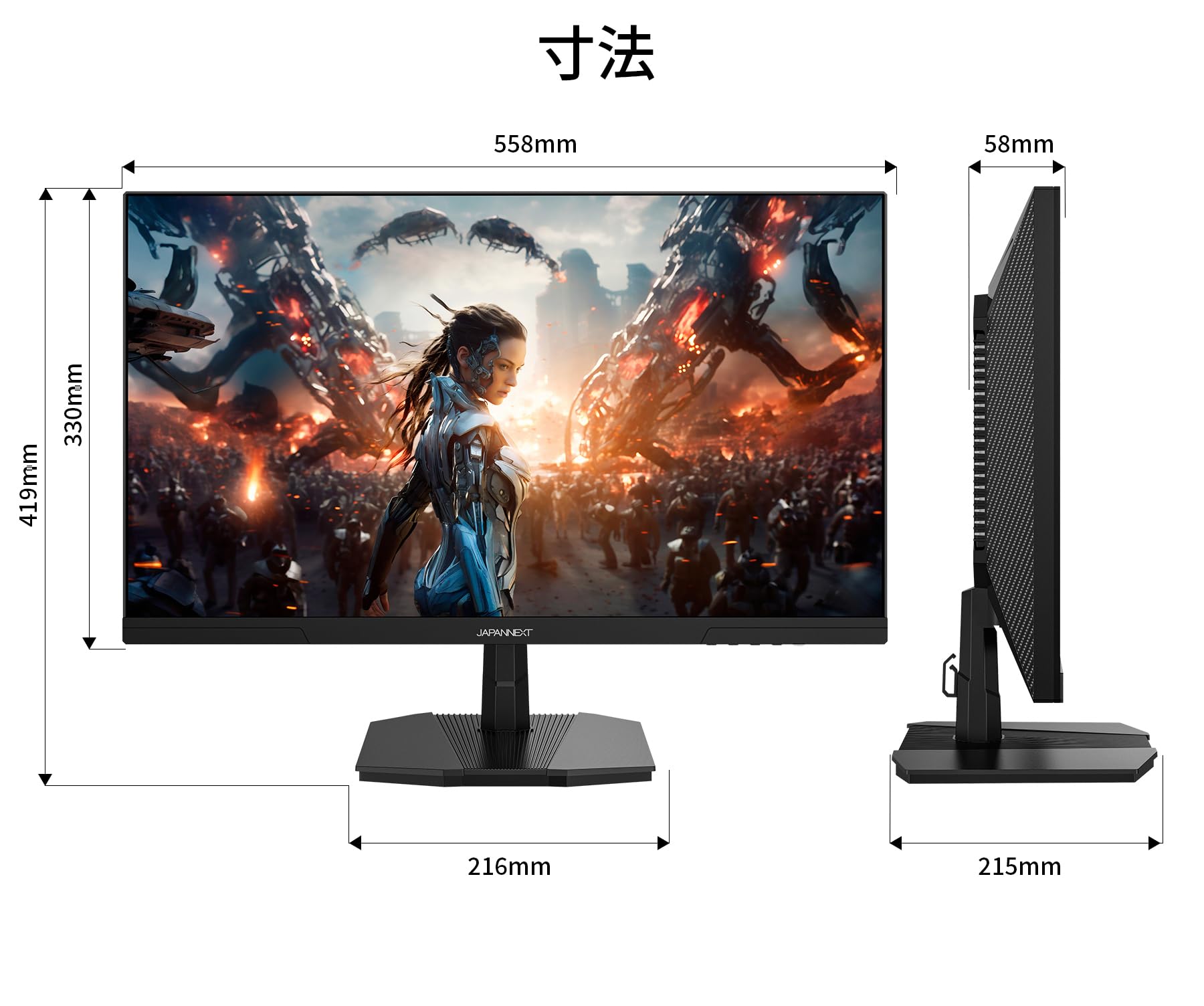 Acer ブラック モニター 本体and HDMIケーブル付き V247YEbmipxv SDGs推進 (23.8型/1920×1080/HDMI、ミニD-Sub