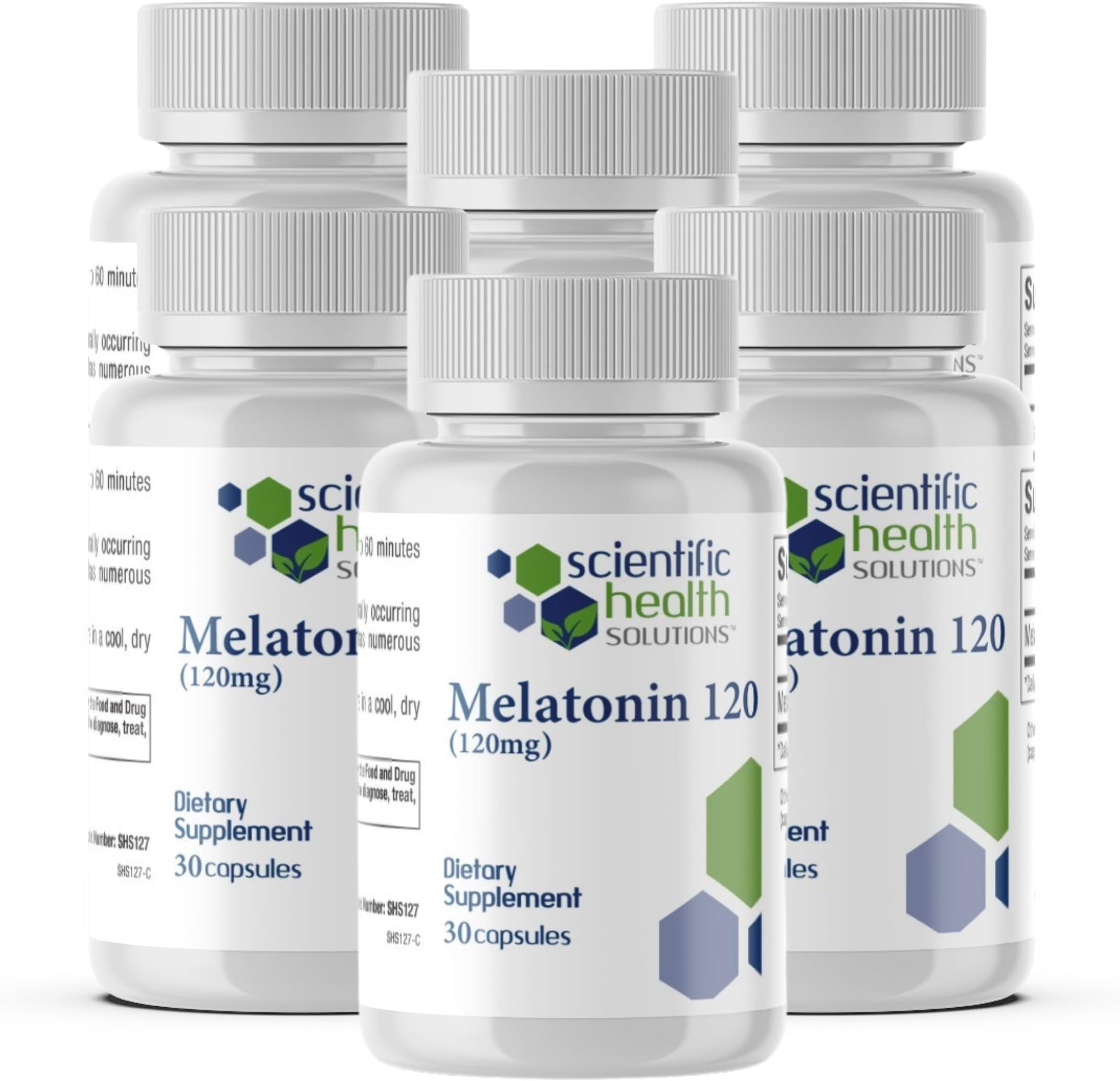 Melatonin 120mg | Single-Dose Melatonin in Easy-to-Swallow Capsules | Vegan, Non-GMO & Gluten-Free | US-Made Extra Strength Melatonins (6-Pack)