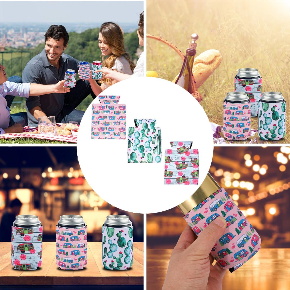 3pcs Ml Neoprene Can Sleeve Cooler for Vacuum Cups and Bottles