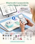 Memoking Mini Sticker Printer - T02 Portable Thermal Printer Inkless Photo Printer Bluetooth Sticker Maker for Kids Print Pods Instant Print, Smart AI APP, for Student Study Note, Journal, DIY, Gift