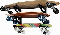 Vista 1 de StoreYourBoard Estante de pared Longboard, almacenamiento triple para Longboard