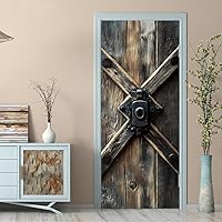 Vista 32 de Adhesivos 3D para puerta, murales para despegar y pegar, puerta de madera, papel tapiz autoadhesivo, extraíble, PVC, impermeable, póster