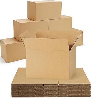 40-Pack-Small-Shipping-Boxes-6x4x4, Corrugated-Cardboard-Boxes-for-Packaging-Small-Business, Brown-Boxes-Mailers