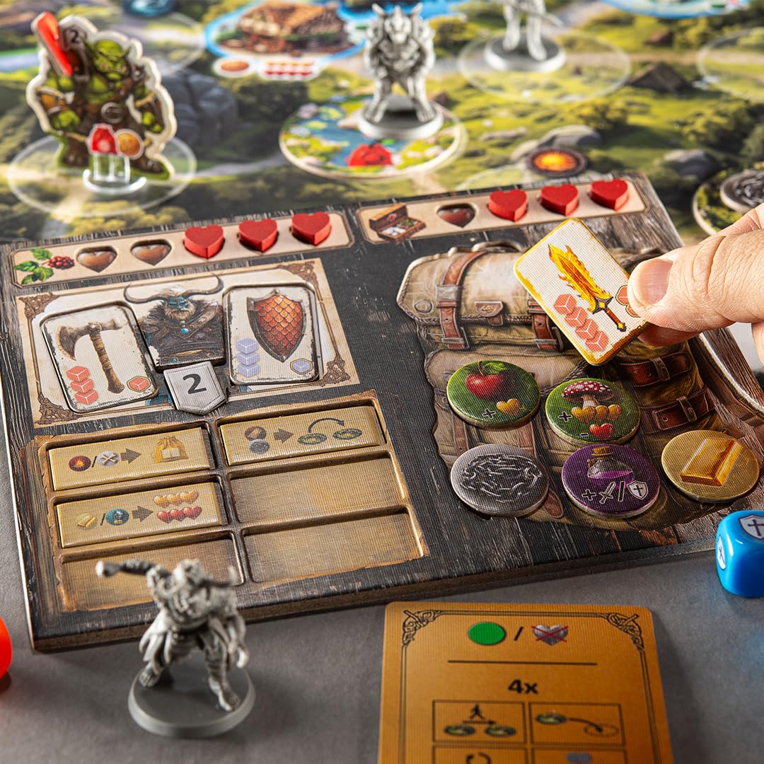 Lord of Loot, kooperatives Fantasy-Brettspiel, ab 14 Jahren, für 1–5 Spieler, 60–90 Minuten Spieldauer, auf Englisch und Deutsch