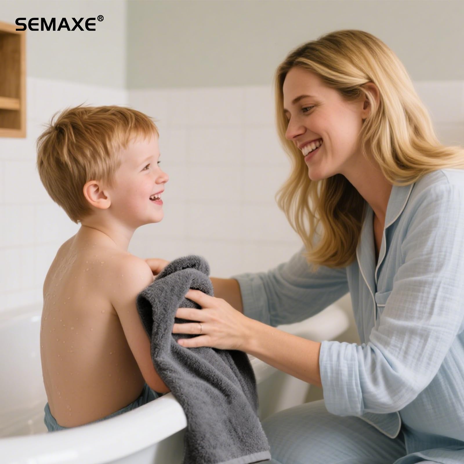 SEMAXE 12 toallas de mano, color gris