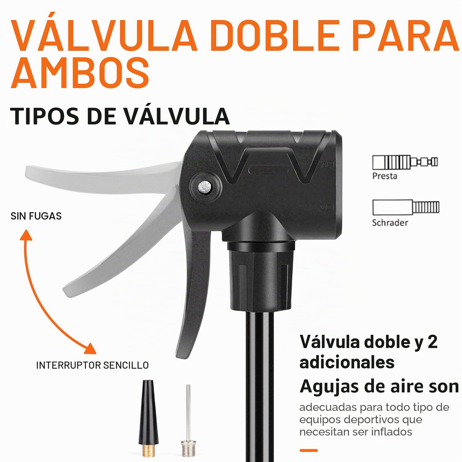 CXWXC Bomba de Bicicleta Todas Las válvulas, Bomba de Aire para Bicicleta con manómetro para indicador de presión de 11 bar/160 PSI, Bomba de pie para Bicicleta de Carretera