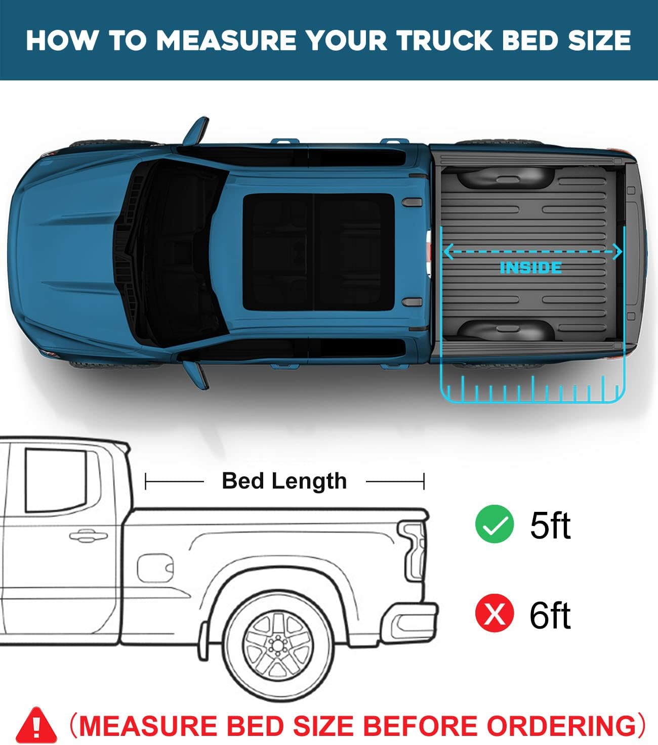 Soft Tri-Fold Truck Bed Tonneau Cover Fits 2005-2026 Frontier & 2009-2012 Suzuki Equator 5ft Bed (59.5") w/Track System | PRX3 |