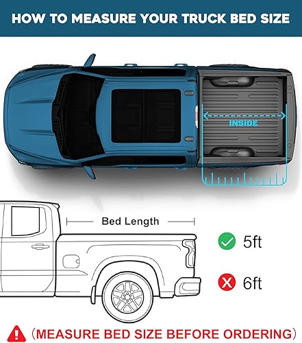 Miniatura 2 de Cubierta enrollable suave para caja de camioneta para camioneta Frontier 2005-2025 y Suzuki Equator 2009-2012 con caja de 59.5 pulgadas con sistema