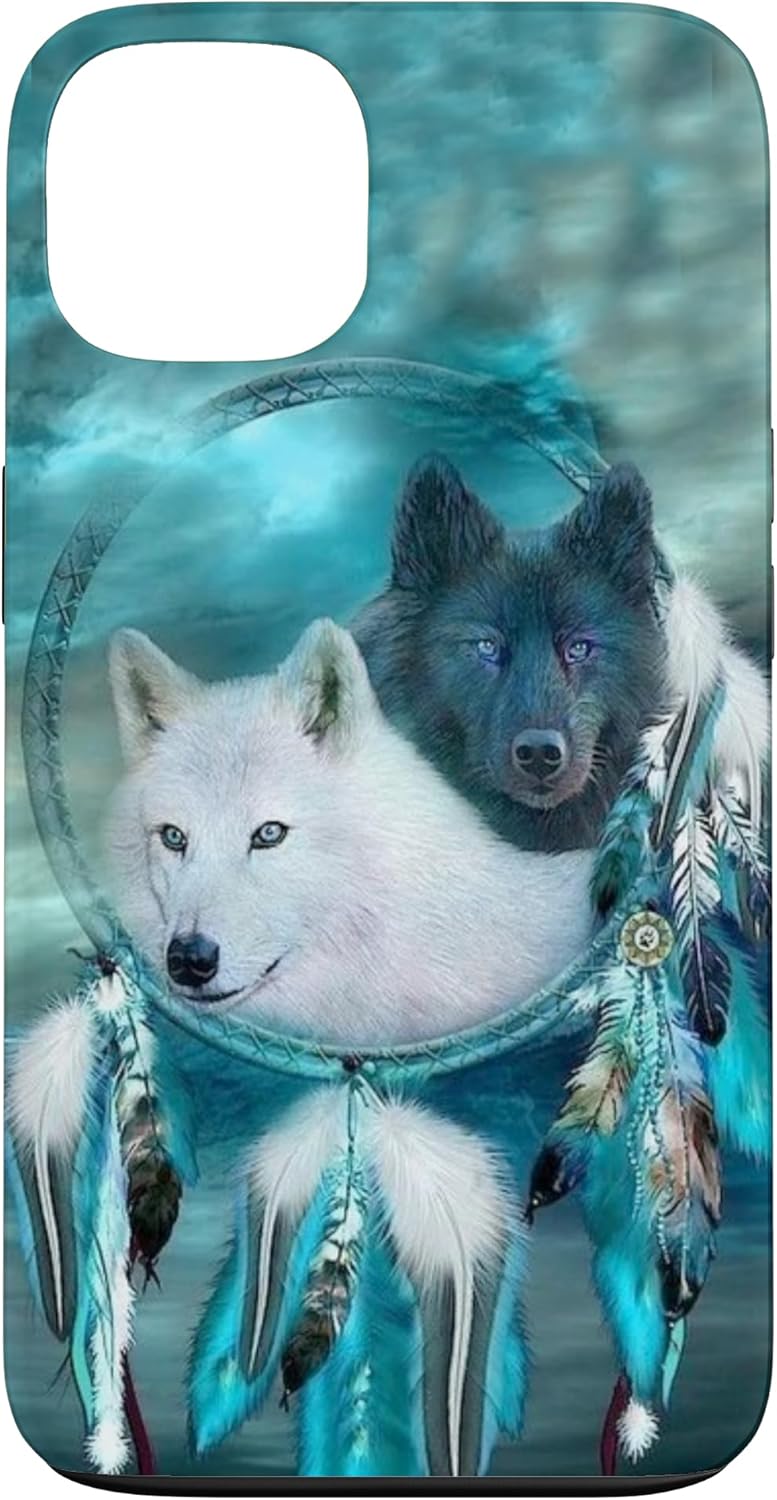 Arctic Tribal Wolf Dream Catcher Phone Cover Case for iPhone 14 Pro Max