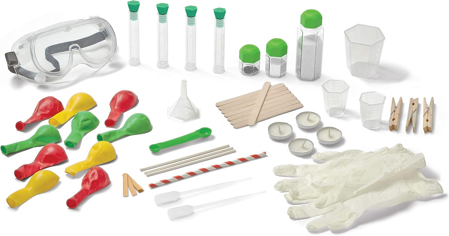 hand2mind Kickoff to Chemistry Science Lab Kit, Color Chemistry, DIY Lava Lamp Kit, Rock Candy Science, Grow Your Own Crystals, Explore Acids and Bases, STEM Kits for Kids, At Home Science Experiments