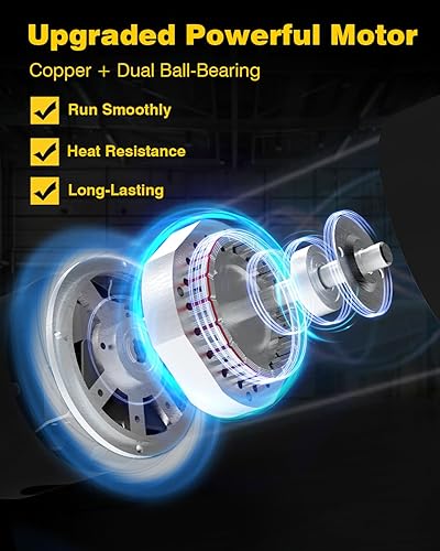 Miniatura 4 de VENTISOL Ventilador de pared oscilante de alta velocidad de 18 pulgadas, 3 velocidades, 4,200 CFM, oscilación de 90 grados para el hogar, talleres,