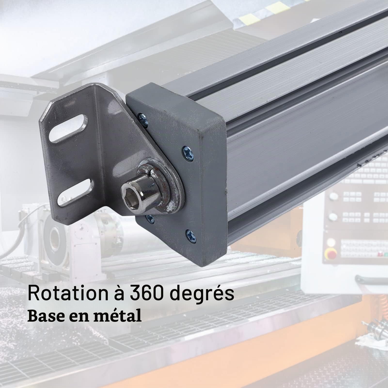 Tube lumineux à LED pour machine industrielle, Luminaire pour machine à LED haute luminosité 24V 36V 20W, antidéflagrant et étanche IP67, Lampe de Travail pour Machine CNC Eclairage d'Atelier Garage