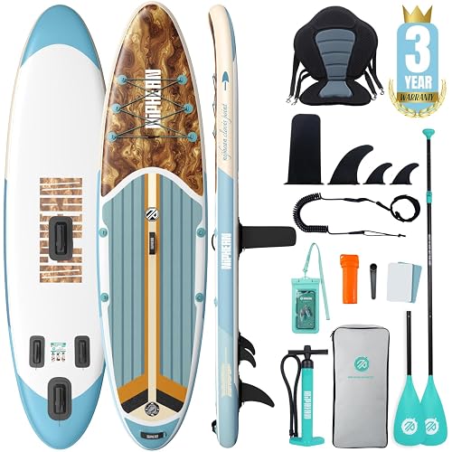 Niphean Tabela Paddle Surf insuflável com acessórios 320 cm/230 cm Sup | Capacidade de 200 kg, tábua